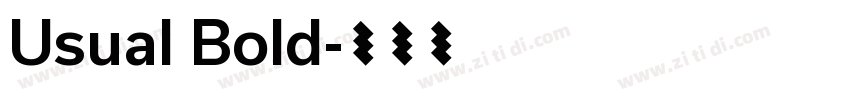 Usual Bold字体转换